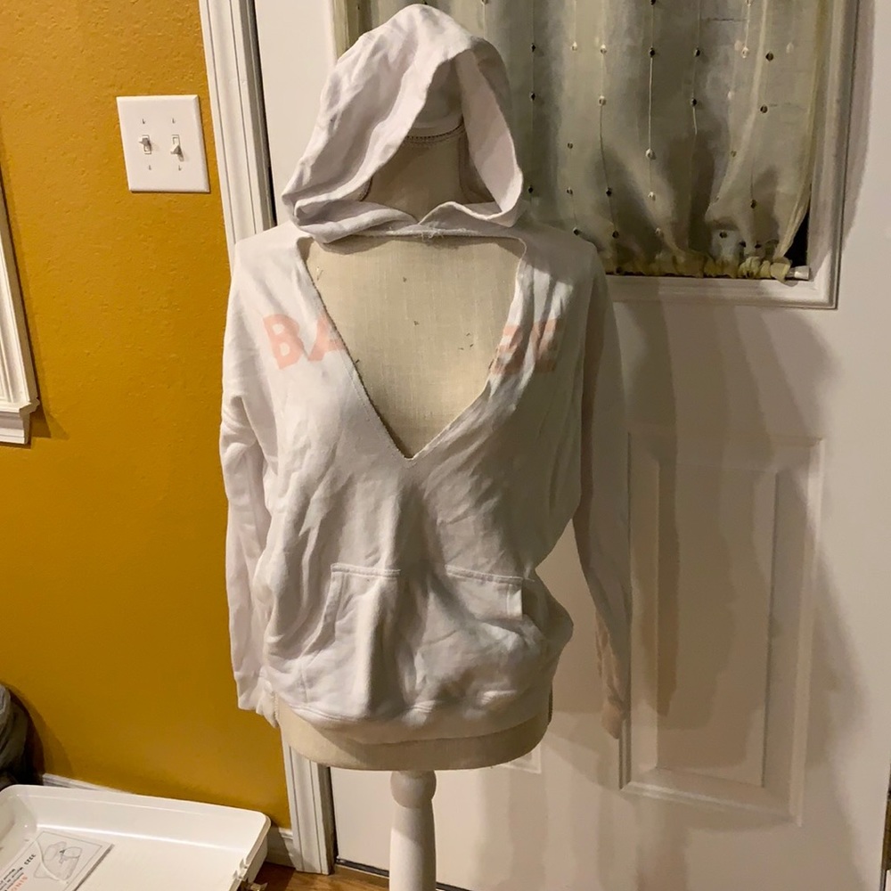 Simple white babe hoodie